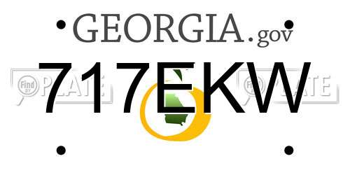717EKW Georgia License Plate