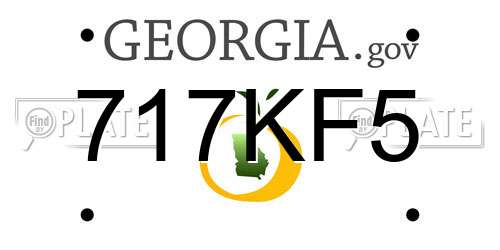 717KF5 Georgia License Plate
