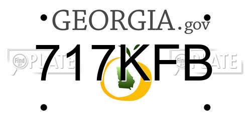 717KFB Georgia License Plate