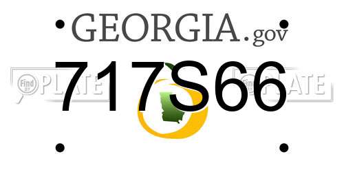 717S66 Georgia License Plate