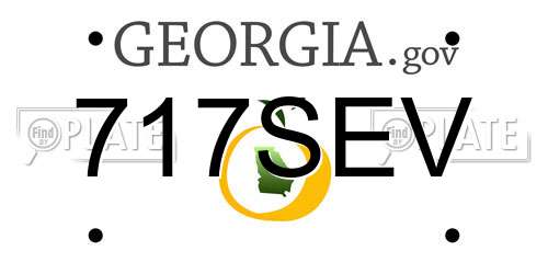 717SEV Georgia License Plate