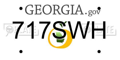 717SWH Georgia License Plate