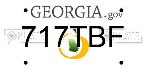 717TBF Georgia License Plate