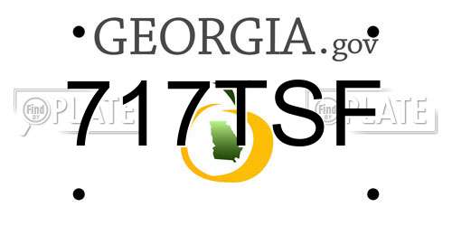 717TSF Georgia License Plate