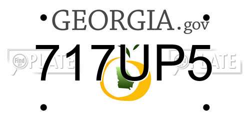 717UP5 Georgia License Plate