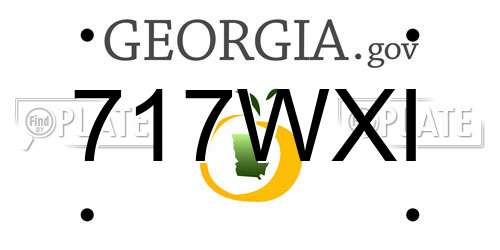 717WXI Georgia License Plate