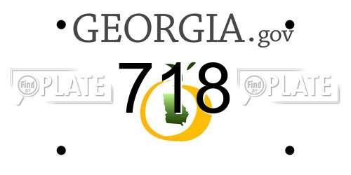 718 Georgia License Plate