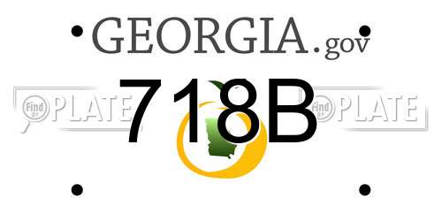 718B Georgia License Plate