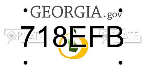 718EFB Georgia License Plate