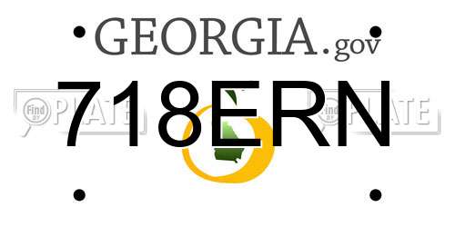 718ERN Georgia License Plate