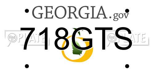 718GTS Georgia License Plate