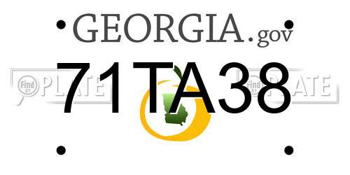 71TA38 Georgia License Plate