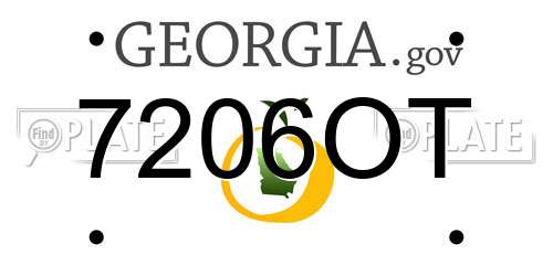 7206OT Georgia License Plate