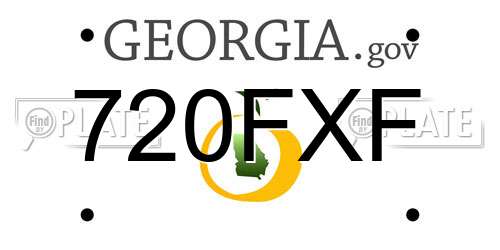 720FXF Georgia License Plate