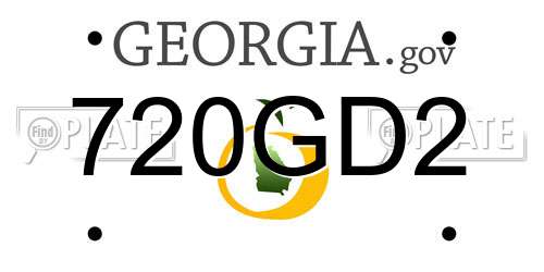 720GD2 Georgia License Plate