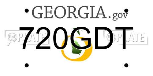 720GDT Georgia License Plate