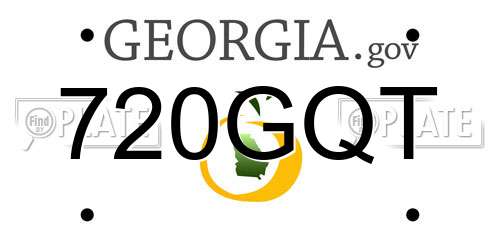720GQT Georgia License Plate