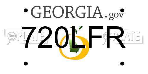 720LFR Georgia License Plate