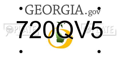 720QV5 Georgia License Plate