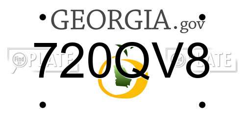 720QV8 Georgia License Plate