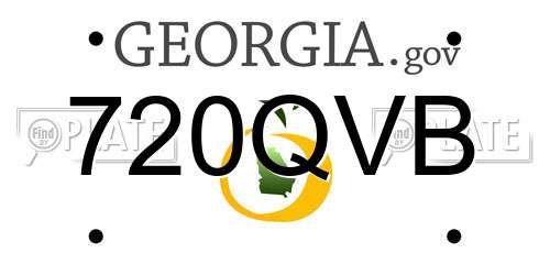 720QVB Georgia License Plate
