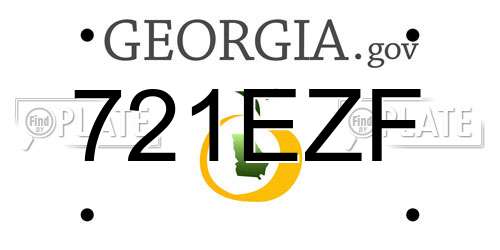 721EZF Georgia License Plate