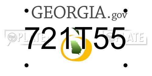 721T55 Georgia License Plate