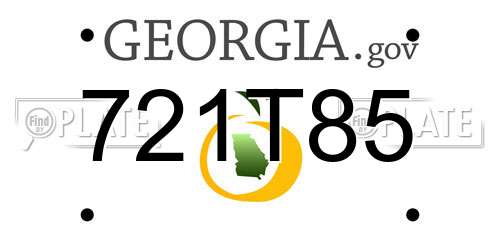 721T85 Georgia License Plate