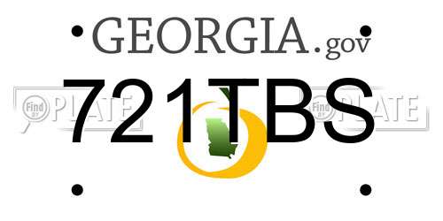 721TBS Georgia License Plate