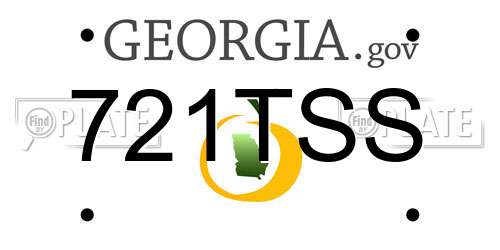 721TSS Georgia License Plate