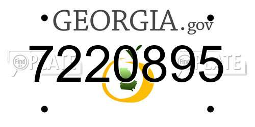 7220895 Georgia License Plate