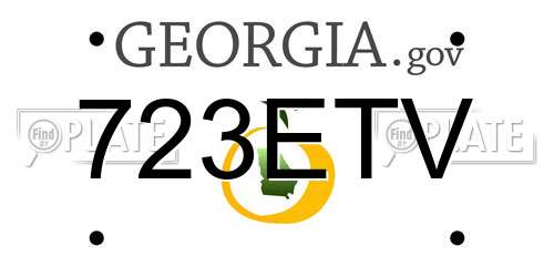 723ETV Georgia License Plate