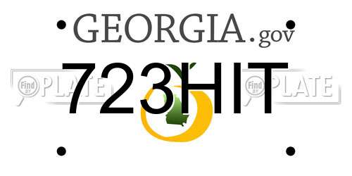 723HIT Georgia License Plate