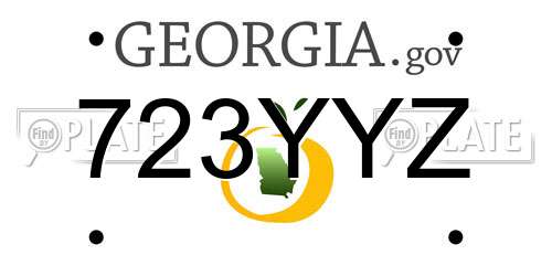 723YYZ Georgia License Plate