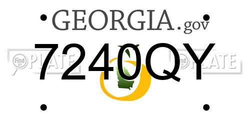 7240QY Georgia License Plate
