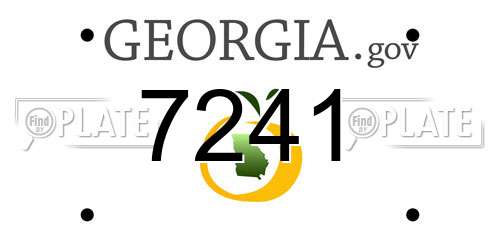7241 Georgia License Plate
