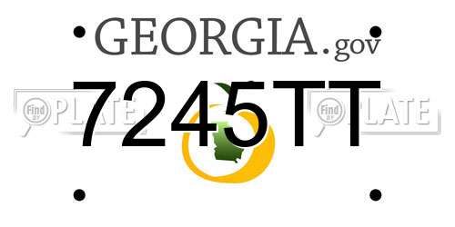 7245TT Georgia License Plate