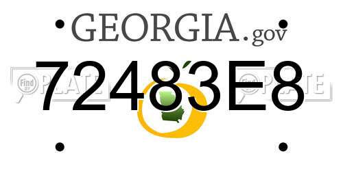 72483E8 Georgia License Plate