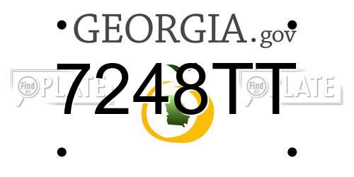 7248TT Georgia License Plate