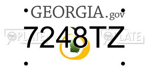 7248TZ Georgia License Plate