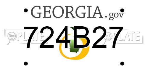 724B27 Georgia License Plate