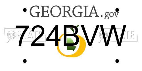 724BVW Georgia License Plate