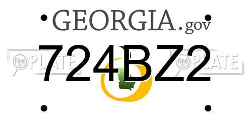 724BZ2 Georgia License Plate