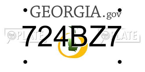 724BZ7 Georgia License Plate