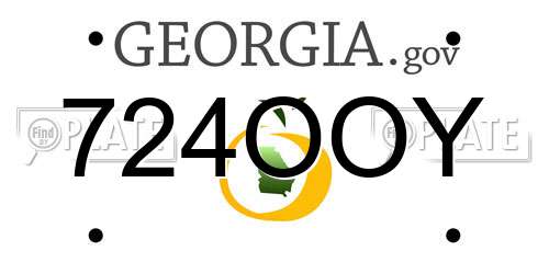 724OOY Georgia License Plate