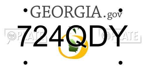 724QDY Georgia License Plate