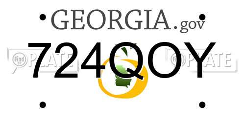 724QOY Georgia License Plate