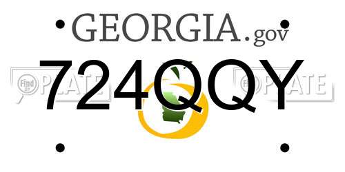 724QQY Georgia License Plate