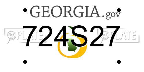724S27 Georgia License Plate