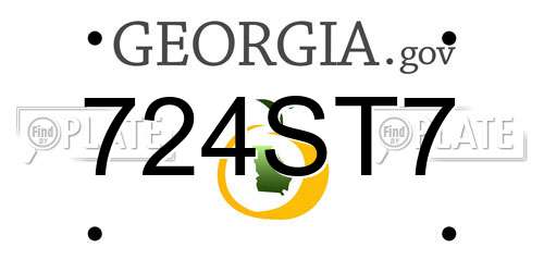 724ST7 Georgia License Plate